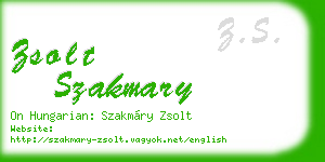 zsolt szakmary business card